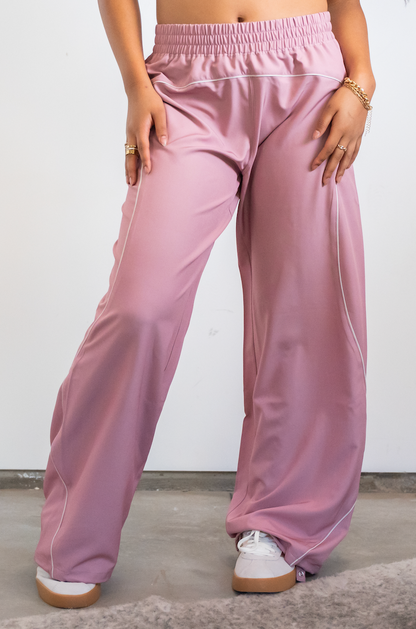 NOW Collective Rooted Wide Leg Dance Pant Mauve