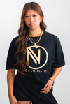 NOW Collective Soft Oversized Effortless T-Shirt - Black/Gold
