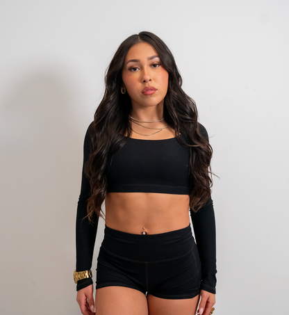 NOW Collective Glide Long Sleeve Crop Top