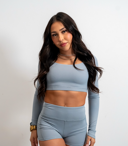 NOW Collective Glide Long Sleeve Crop Top