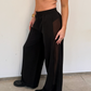 NOW Collective Veil Wide-Leg Mesh Pant