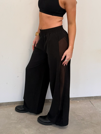 NOW Collective Veil Wide-Leg Mesh Pant