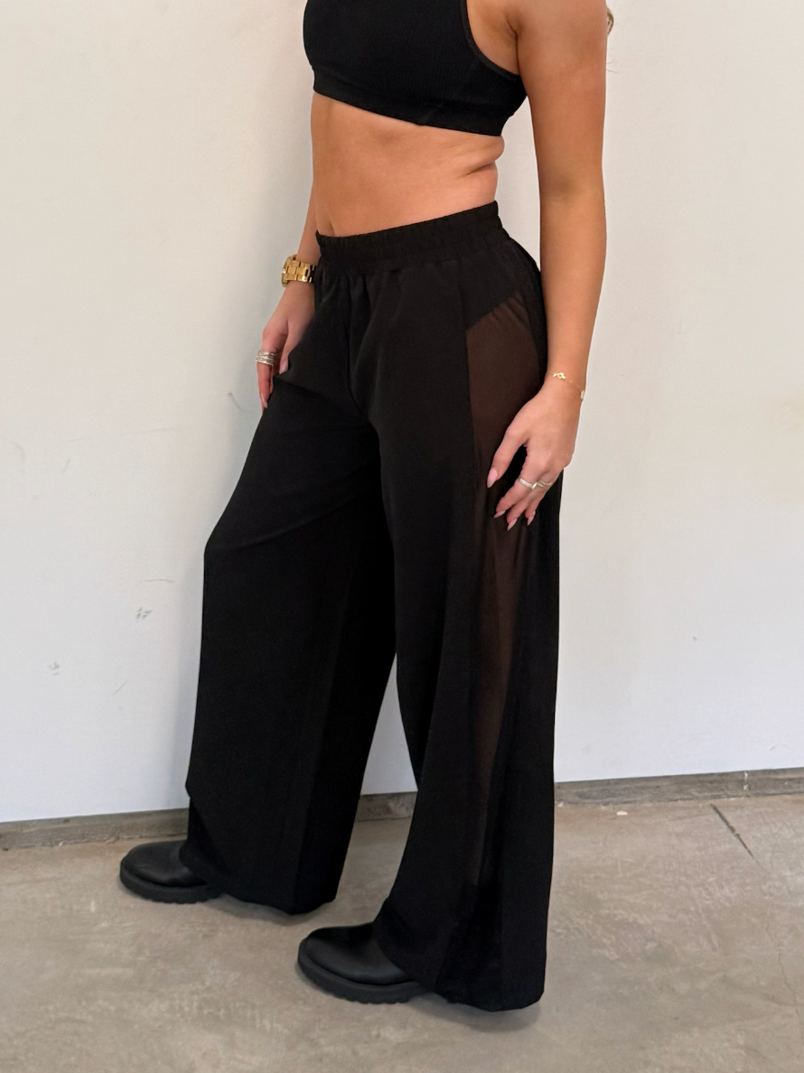 Veil Wide-Leg Mesh Dance Pant | NOW Collective